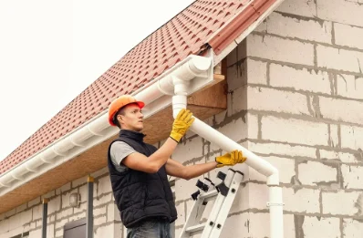 Pose et remplacement de gouttières à Tourrettes